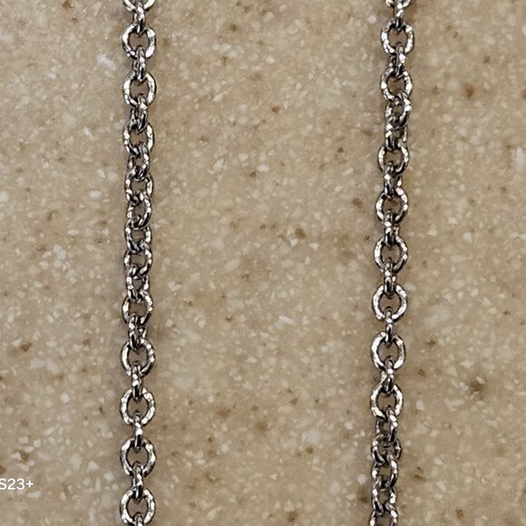 BIRKS MAYORS 925 SILVER 3 RING MUSE CLOVER QUATREFOIL PIERCED NECKLACE CHAIN - Picture 6 of 13